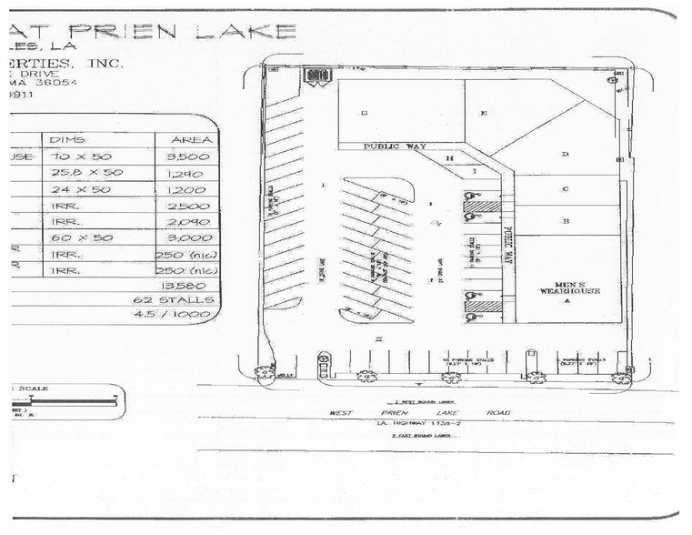 630 W Prien Lake Rd, Lake Charles, LA for sale - Floor Plan - Image 2 of 3