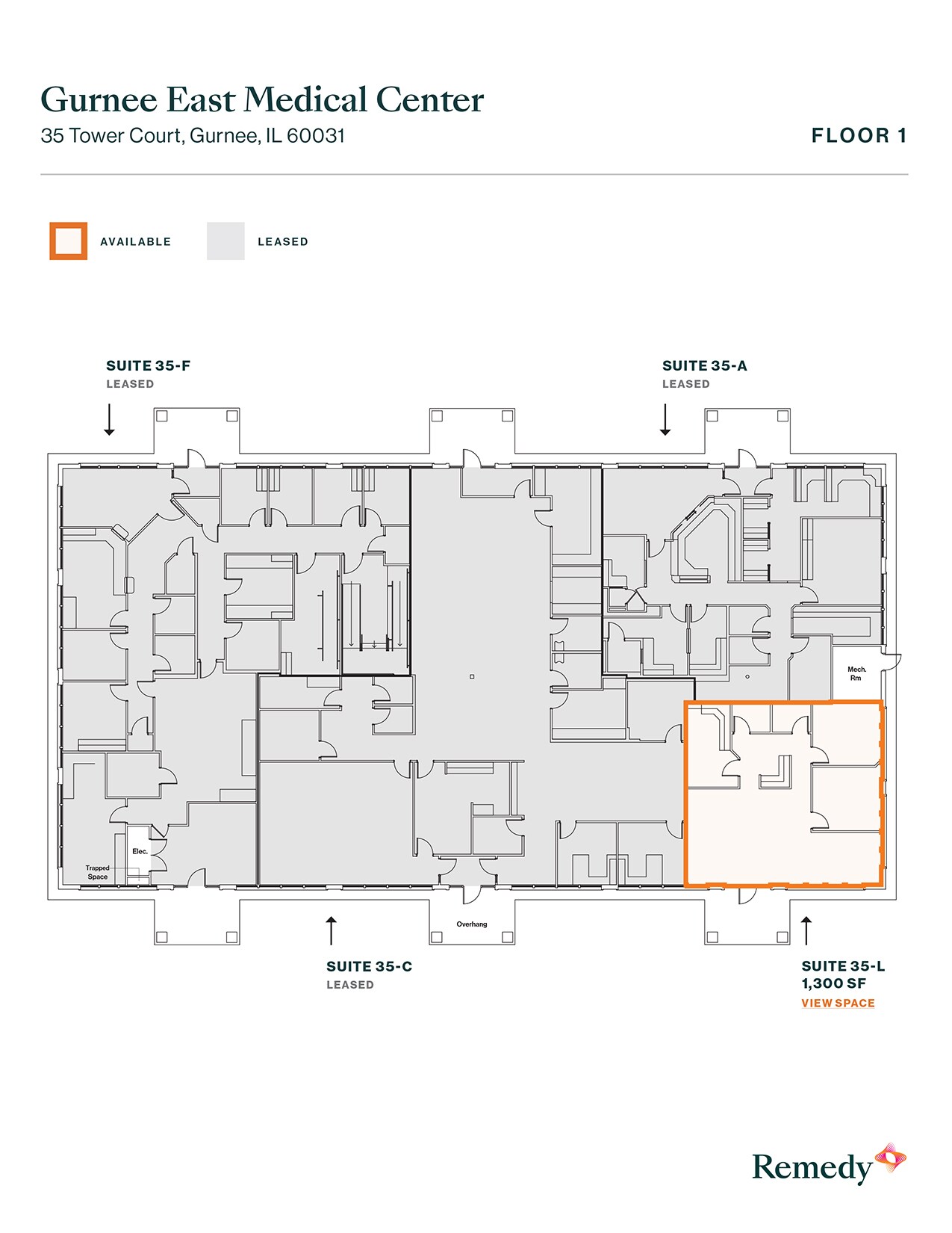 3 S Greenleaf Ave, Gurnee, IL à louer Plan d’étage- Image 1 de 1