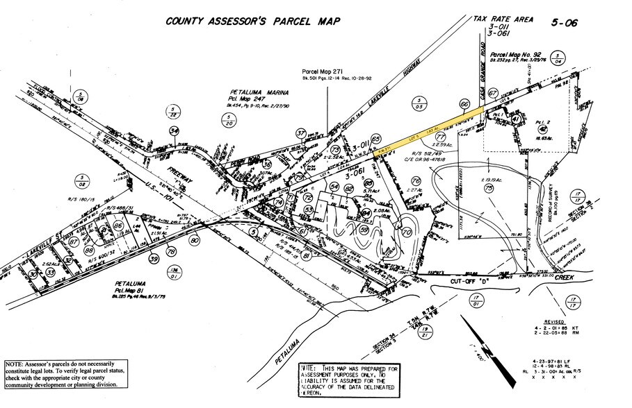 2080-2090 Lakeville Hwy, Petaluma, CA à vendre - Plan cadastral - Image 3 de 5