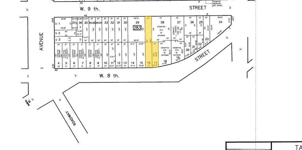 23 W 8th St, Bayonne, NJ à louer - Plan cadastral - Image 3 de 10