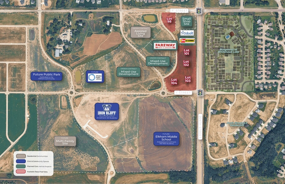 SWC 204th & F St, Elkhorn, NE for sale - Aerial - Image 1 of 4