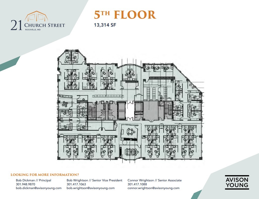 21 Church St, Rockville, MD for lease Floor Plan- Image 1 of 2