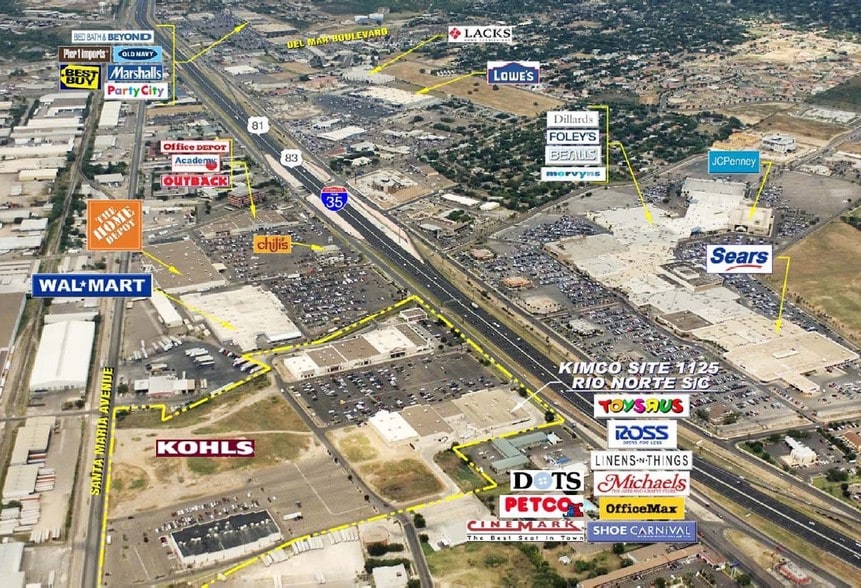 5404-5506 San Bernardo Ave, Laredo, TX à louer - Aérien - Image 2 de 3