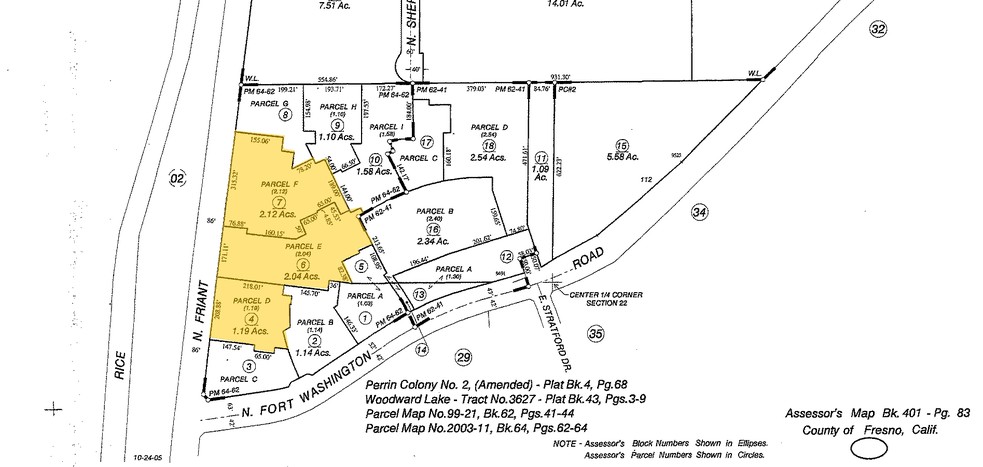 9433-9447 N Fort Washington Rd, Fresno, CA for lease - Plat Map - Image 2 of 8