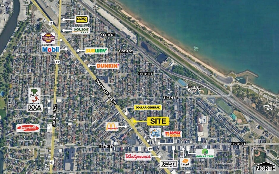 1817 Indianapolis Blvd, Whiting, IN à louer - Aérien - Image 2 de 2
