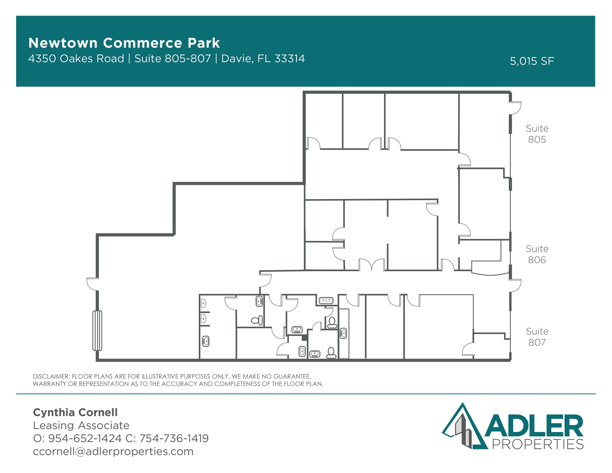 4350-4380 Oakes Rd, Davie, FL à louer Plan d’étage- Image 1 de 10
