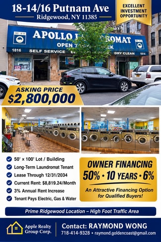 More details for 1814 Putnam Ave, Ridgewood, NY - Retail for Sale