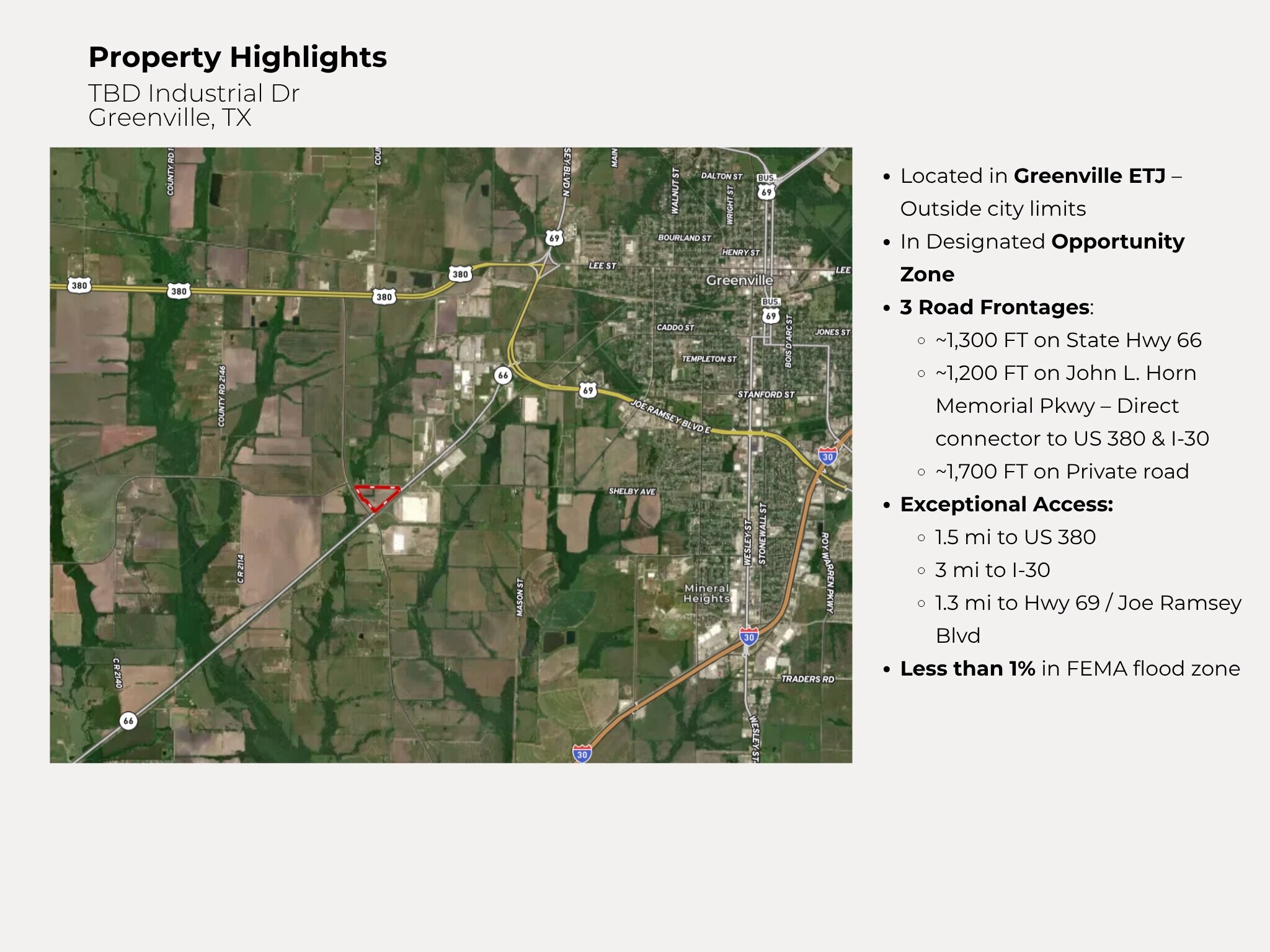 TBD Industrial Dr, Greenville, TX à vendre Photo principale- Image 1 de 10