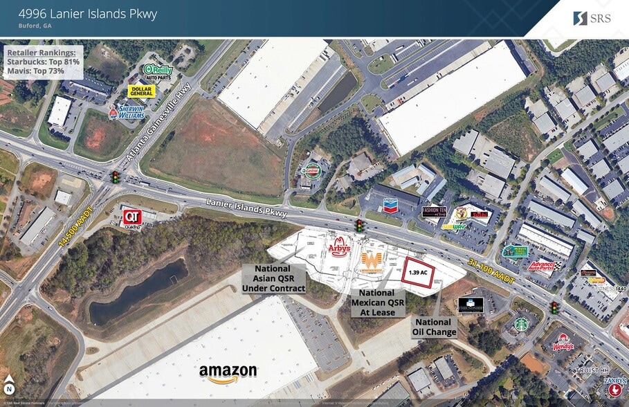 4952 Lanier Islands Pky, Buford, GA for lease - Aerial - Image 2 of 7