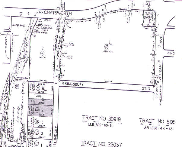 10535 Lindley Ave, Northridge, CA for lease - Plat Map - Image 2 of 3