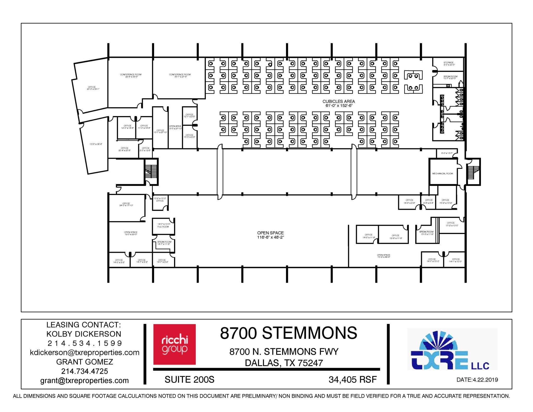 8700 N Stemmons Fwy, Dallas, TX for lease Floor Plan- Image 1 of 1