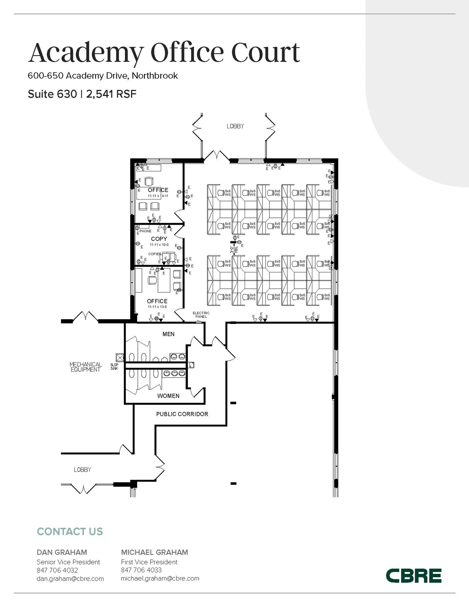 600-650 Academy Dr, Northbrook, IL à louer Plan d’étage- Image 1 de 2