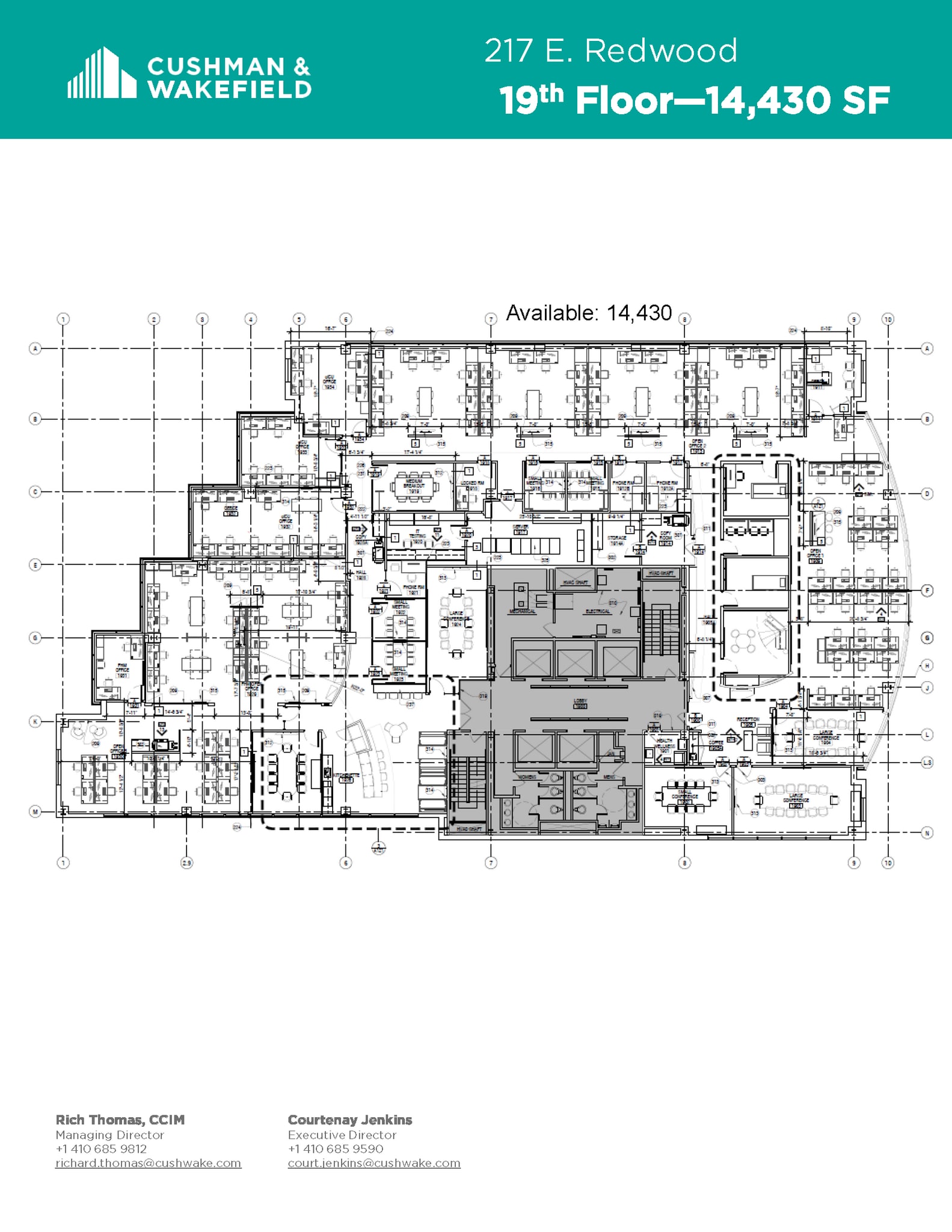 217 E Redwood St, Baltimore, MD for lease Floor Plan- Image 1 of 1