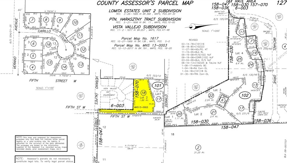 18935 5th St W, Sonoma, CA à vendre - Plan cadastral - Image 3 de 3