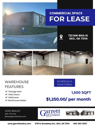 More details for 722 NW 86th St, Oklahoma City, OK - Industrial for Lease