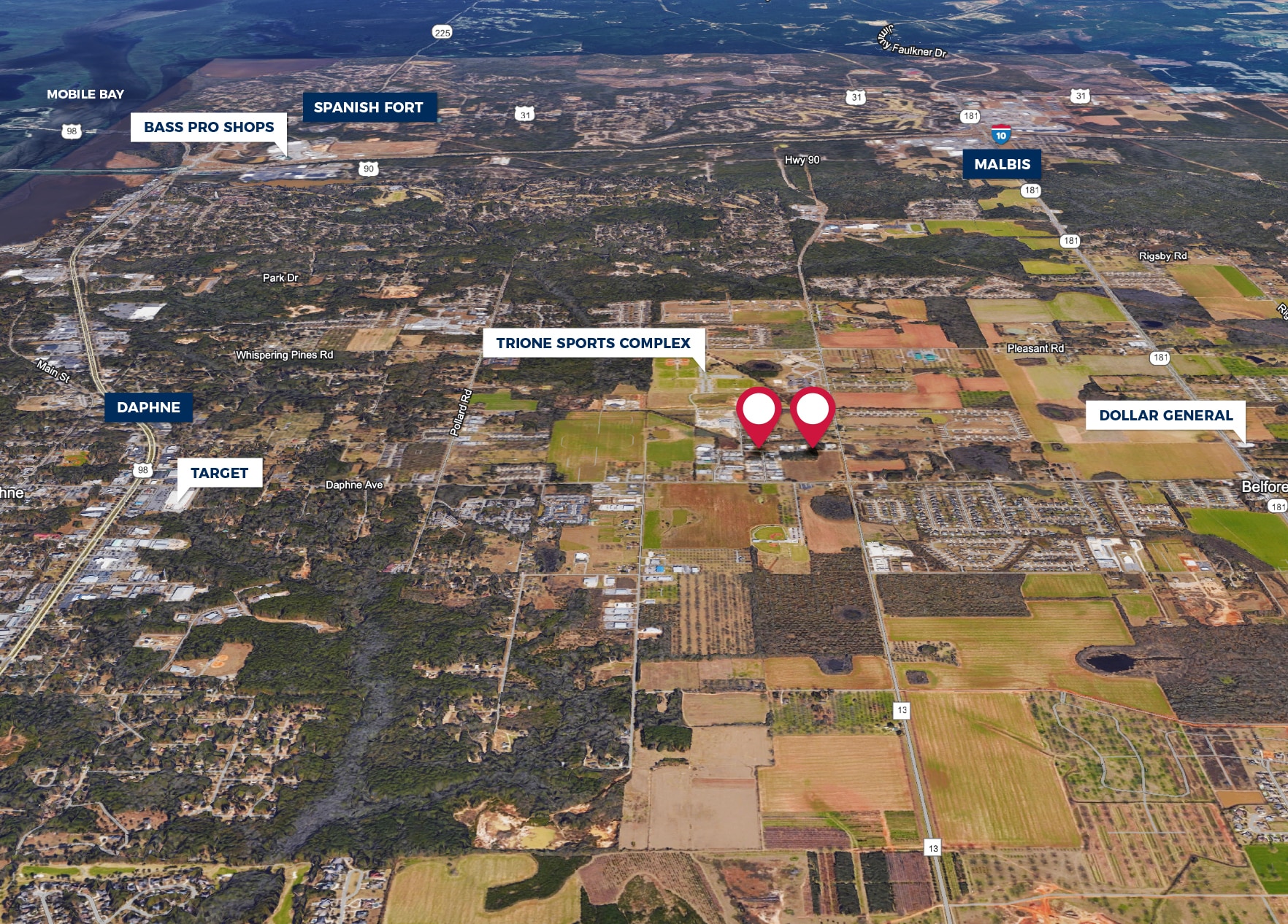 1851 Rand Ave, Daphne, AL à vendre Aérien- Image 1 de 3