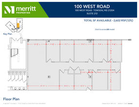 100 West Rd, Towson, MD à louer Plan d  tage- Image 1 de 1