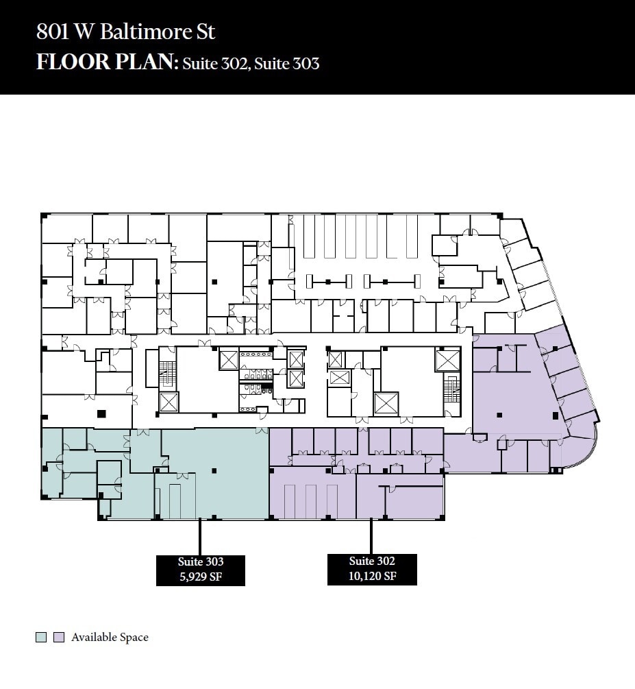 800 W Baltimore St, Baltimore, MD à louer Plan d’étage- Image 1 de 1