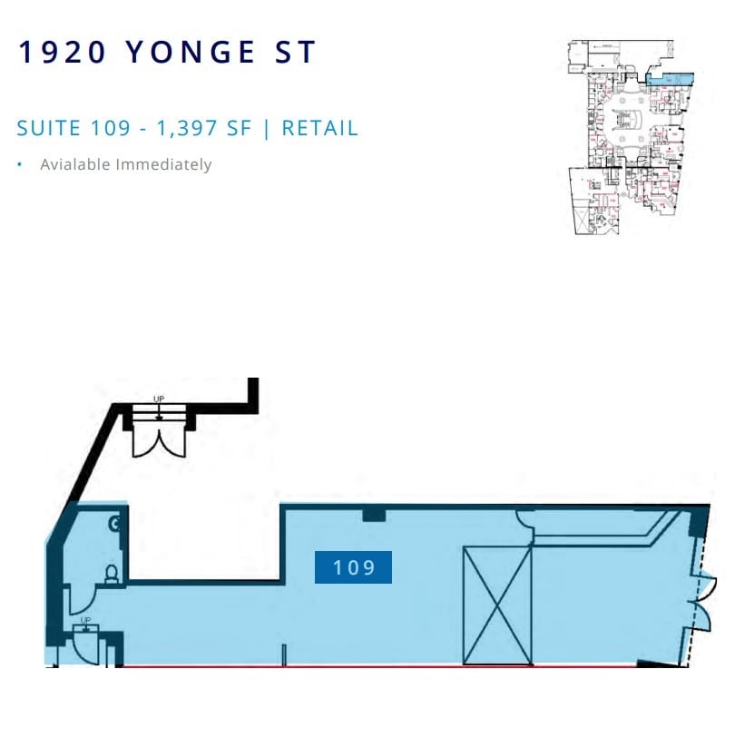 1910-1920 Yonge St, Toronto, ON for lease Floor Plan- Image 1 of 1
