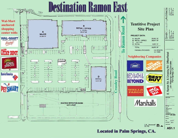 701 Crossley Rd, Palm Springs, CA à vendre - Plan de site - Image 2 de 3