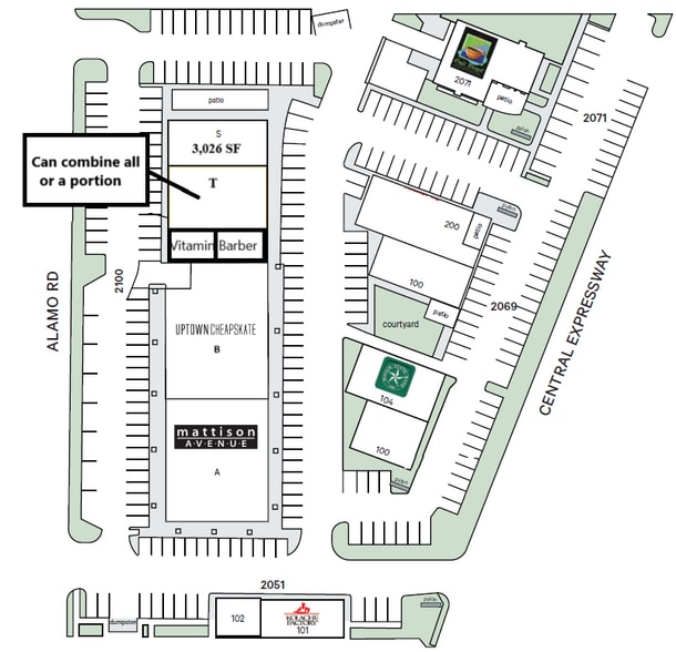 2015-2069 N Central Expy, Richardson, TX for lease - Site Plan - Image 2 of 3