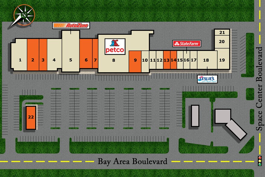 2402-2416 Bay Area Blvd, Houston, TX à louer - Plan de site - Image 2 de 2
