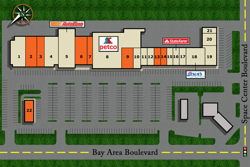 2402-2416 Bay Area Blvd, Houston, TX for lease - Site Plan - Image 2 of 2