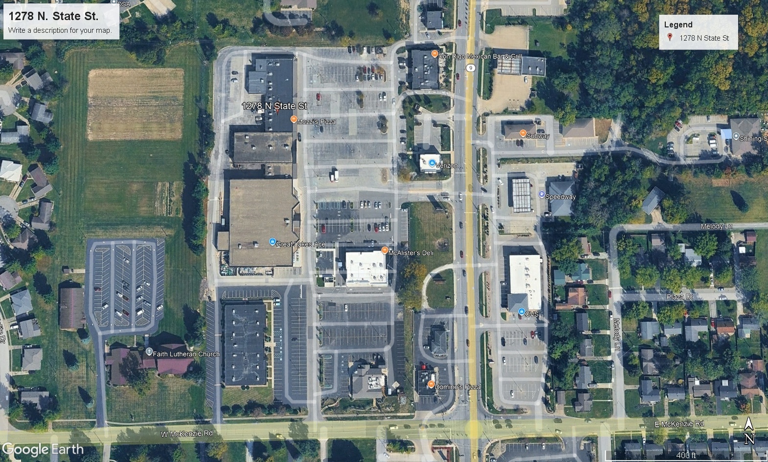 1266-1298 N State St, Greenfield, IN for lease Aerial- Image 1 of 13
