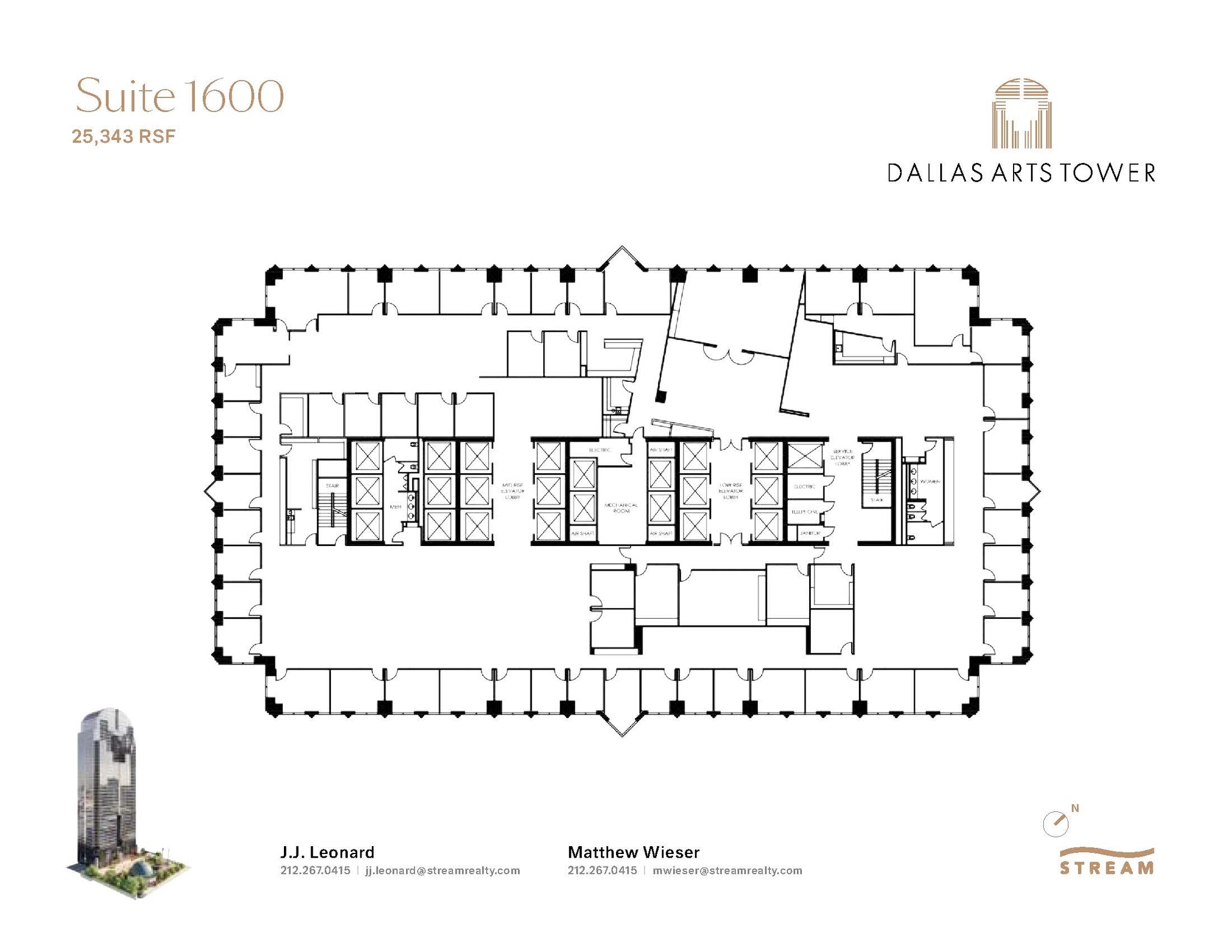 2200 Ross Ave, Dallas, TX à louer Plan d  tage- Image 1 de 1