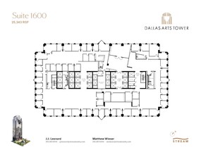 2200 Ross Ave, Dallas, TX à louer Plan d  tage- Image 1 de 1