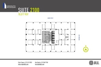 200 S Michigan Ave, Chicago, IL à louer Plan d’étage- Image 1 de 1