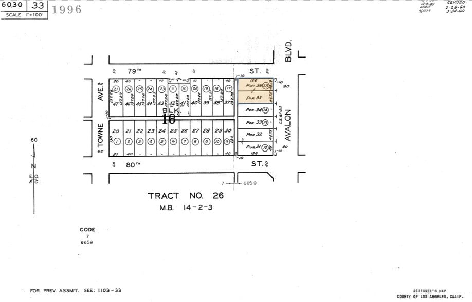 7901 Avalon Blvd, Los Angeles, CA for sale - Plat Map - Image 2 of 2