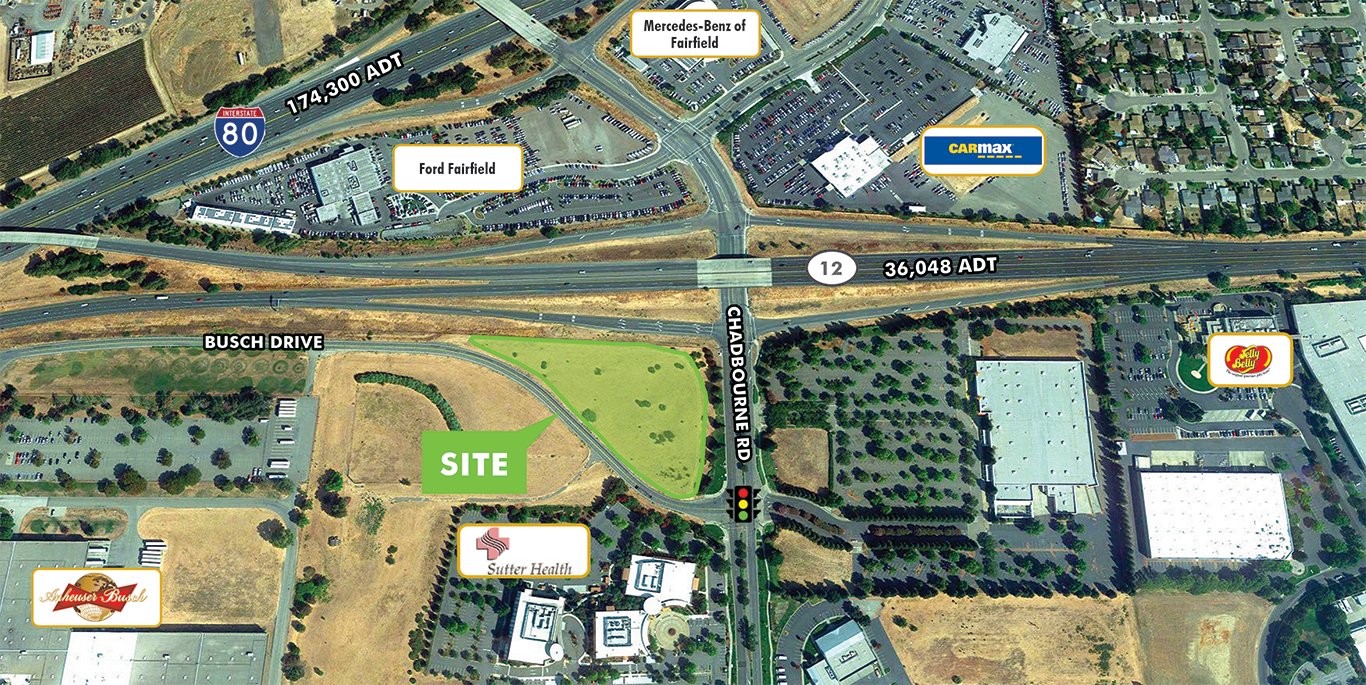 Chadbourne Rd, Fairfield, CA for sale Aerial- Image 1 of 2