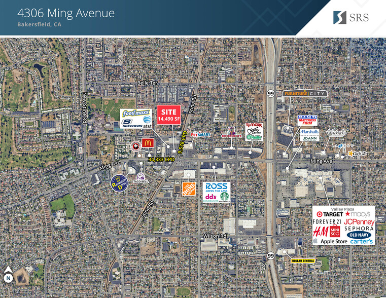 4306 Ming Ave, Bakersfield, CA for lease - Aerial - Image 2 of 2