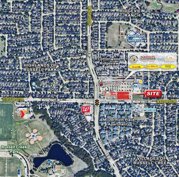 NEQ McDermott & Independence, Plano, TX à louer - Aérien - Image 3 de 3