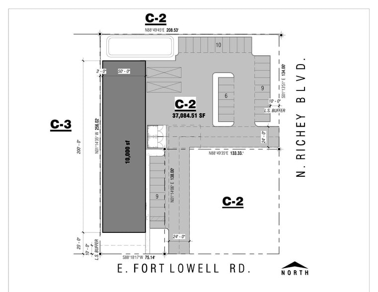 3535 E Fort Lowell Rd, Tucson, AZ for lease - Site Plan - Image 2 of 2
