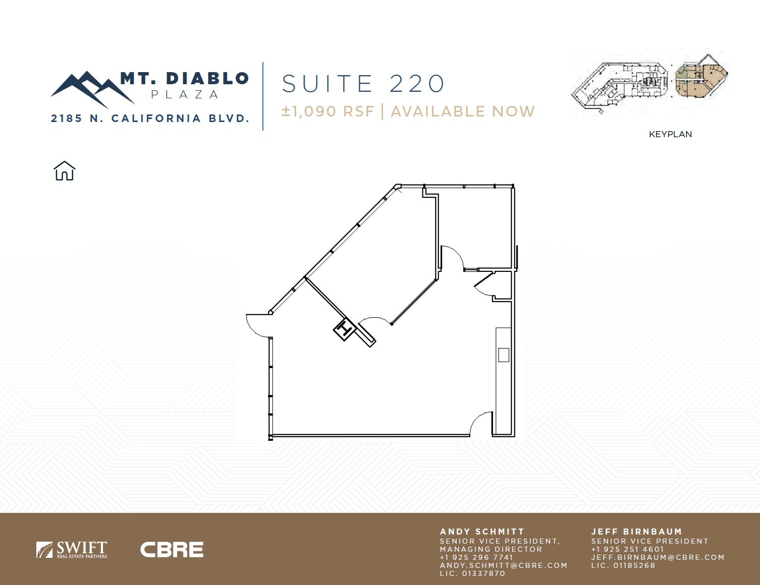 2185 N California Blvd, Walnut Creek, CA for lease Floor Plan- Image 1 of 1