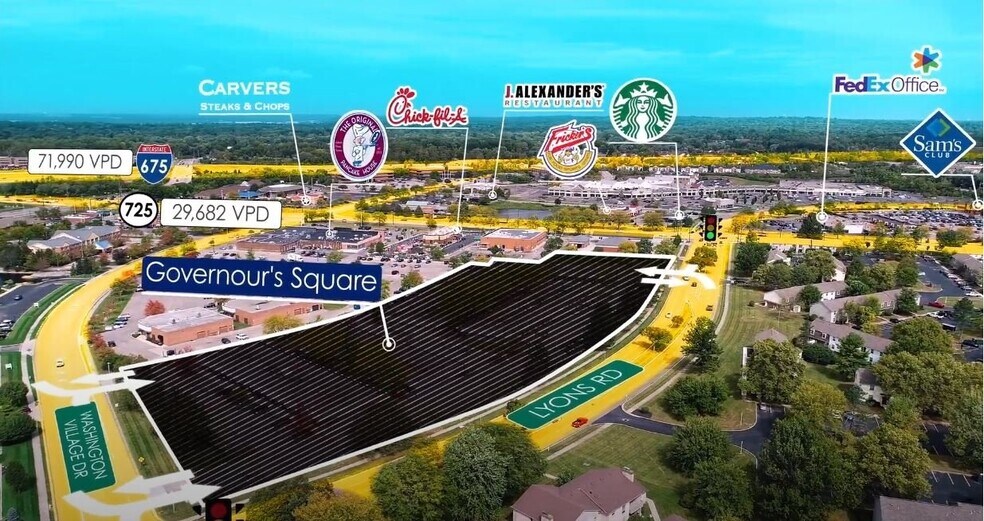 1225 Lyons Rd, Dayton, OH à vendre - Aérien - Image 3 de 7