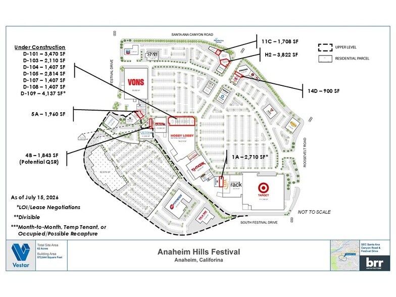 8020-8100 E Santa Ana Canyon Rd, Anaheim Hills, CA à louer - Plan de site - Image 2 de 10