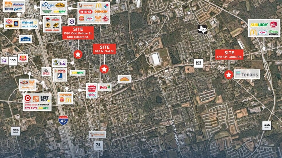 Conroe Multifamily Portfolio portfolio of 4 properties for sale on LoopNet.ca - Aerial - Image 1 of 6