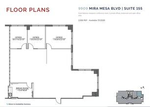 9909 Mira Mesa Blvd, San Diego, CA for lease Floor Plan- Image 1 of 1