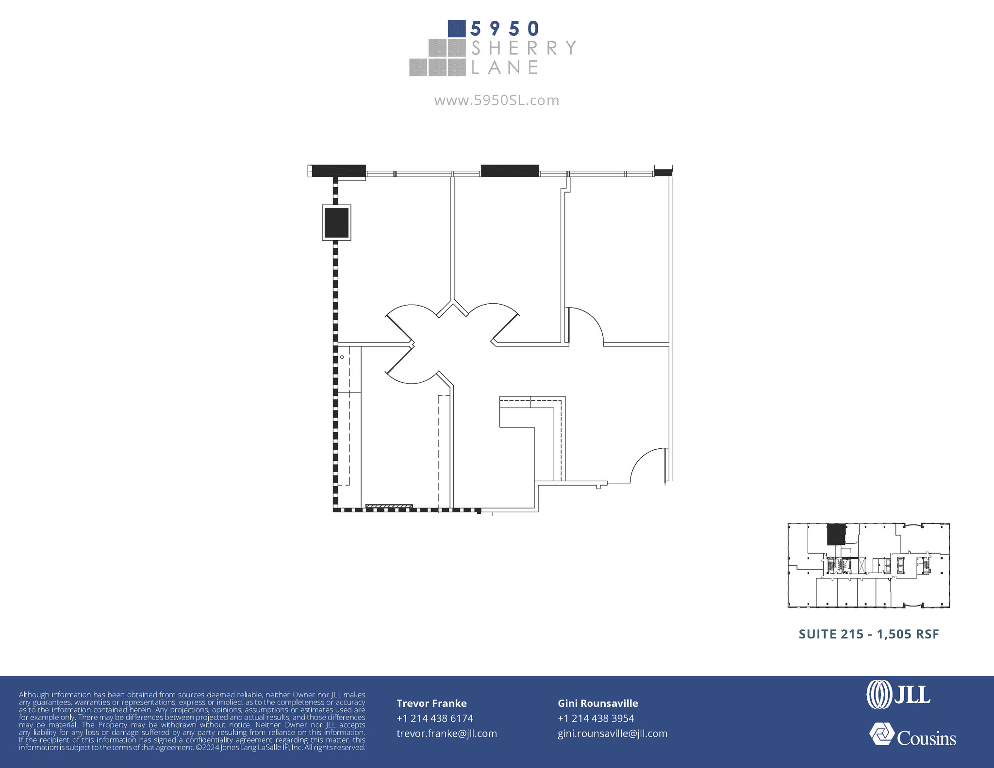 5950 Sherry Ln, Dallas, TX à louer Plan d’étage- Image 1 de 2