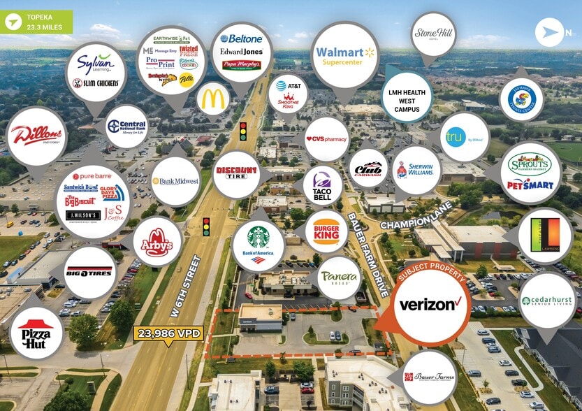 4651 Bauer Farm Dr, Lawrence, KS for sale - Aerial - Image 2 of 4