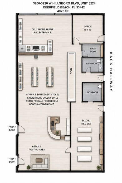 3200-3226 W Hillsboro Blvd, Deerfield Beach, FL à louer - Plan d’étage - Image 3 de 28