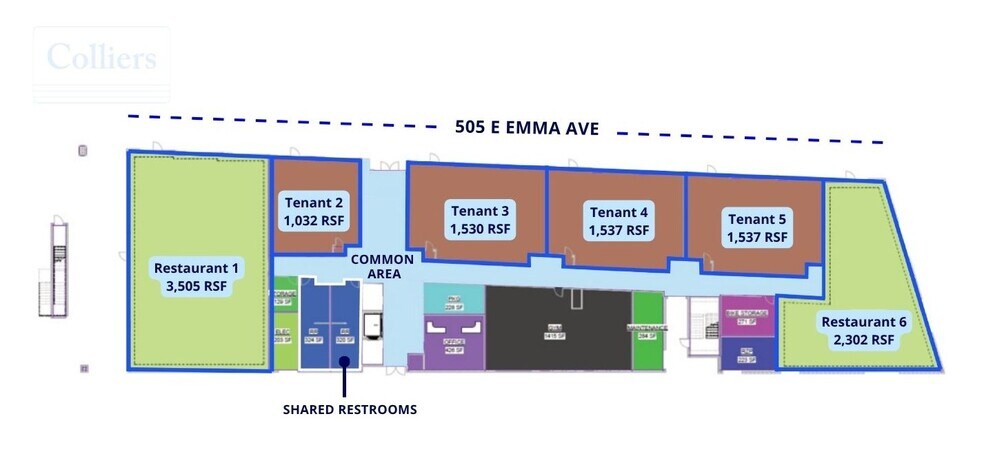 505 E Emma Ave, Springdale, AR à louer - Plan de site - Image 2 de 3