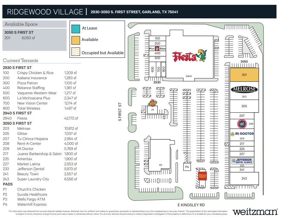 2930-3050 S 1st St, Garland, TX à louer Plan de site- Image 1 de 1