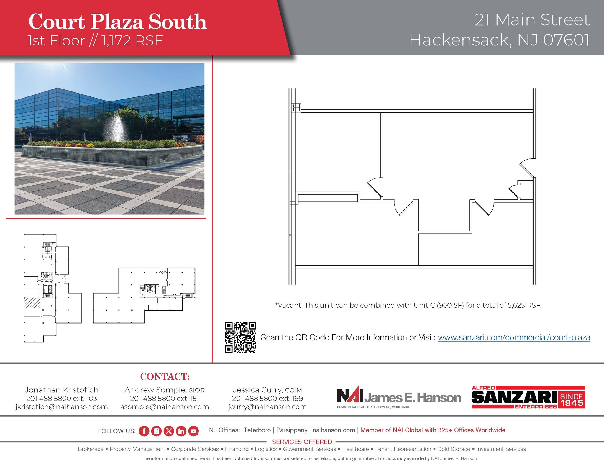 25 Main St, Hackensack, NJ à louer Plan d’étage- Image 1 de 2