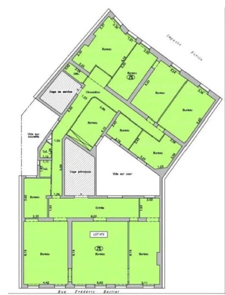 5 Rue Frédéric Bastiat, Paris à louer - Plan d’étage - Image 3 de 7