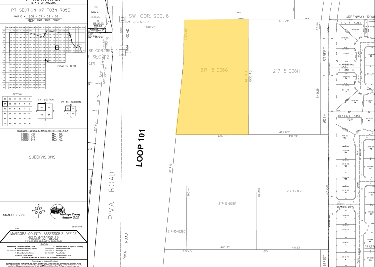 15333 N Pima Rd, Scottsdale, AZ for lease - Plat Map - Image 2 of 12