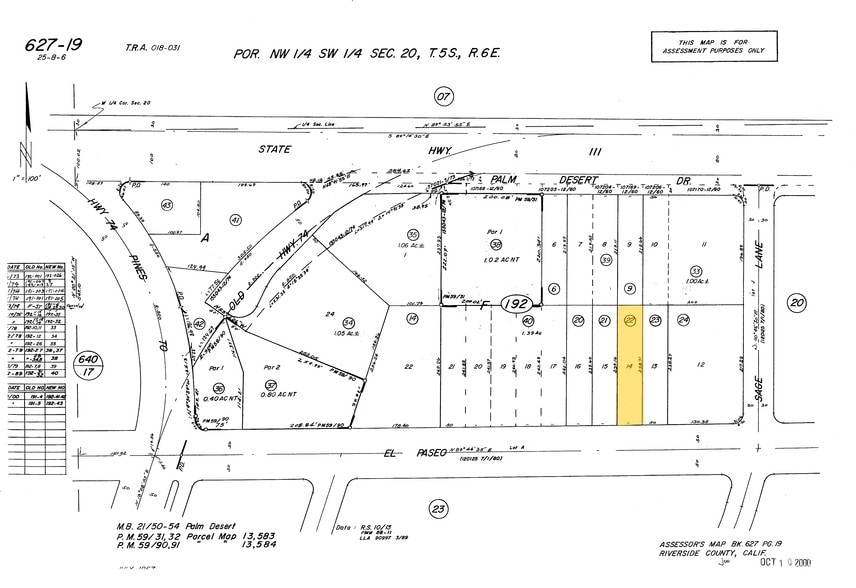 73180 El Paseo, Palm Desert, CA for lease - Plat Map - Image 2 of 2